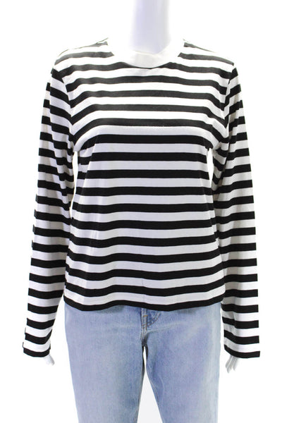 Stockholm Atelier & Other Stories Womens Long Sleeve Stripe Tshirt White Size 34
