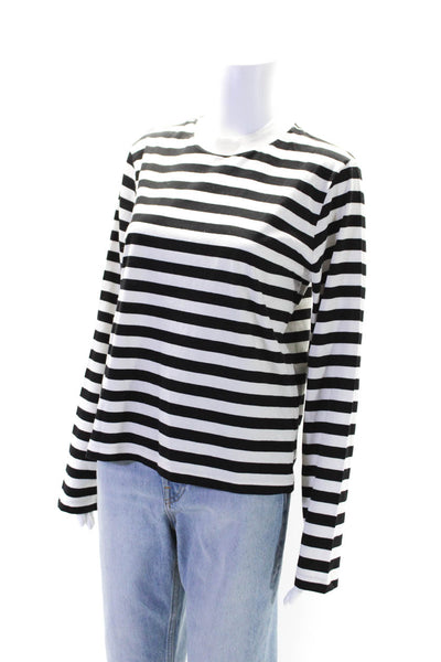 Stockholm Atelier & Other Stories Womens Long Sleeve Stripe Tshirt White Size 34