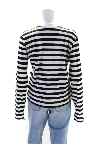 Stockholm Atelier & Other Stories Womens Long Sleeve Stripe Tshirt White Size 34