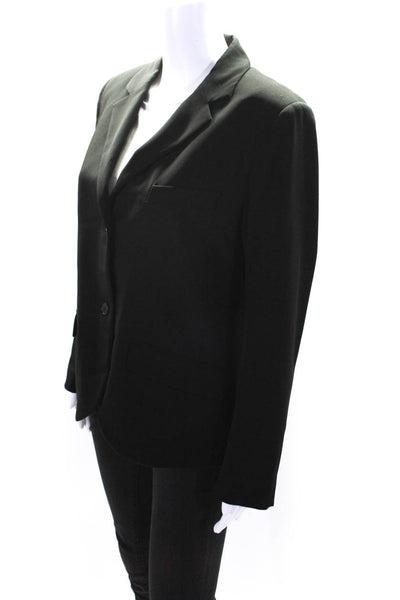 Agnes B Womens Single Breasted Notched Lapel Blazer Black Size 44