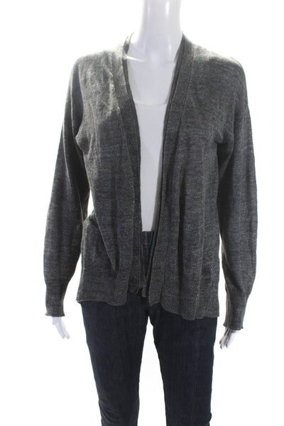 Brochu Walker Womens Button Down Cardigan Sweater Wool Gray Size Medium