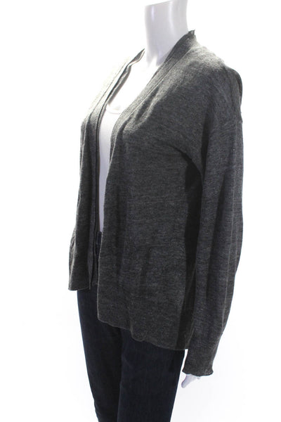 Brochu Walker Womens Button Down Cardigan Sweater Wool Gray Size Medium