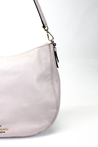 Kate Spade Womens Pebble Grain Leather Two Way Strap Crossbody Purple Handbag