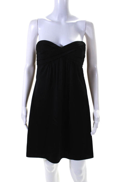 BCBGMAXAZRIA Women's Sweat Heart Neckline Bow Mini Dress Black Size 4