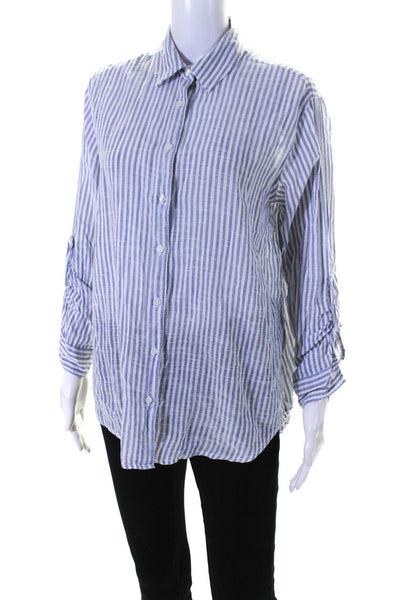 Sundry Women's Collared Long Sleeves Cotton Button Down Stripe Shirt Size 1