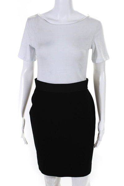 Everlane Womens Elastic Waist Slip-On Midi Dress Pencil Skirt Black Size M