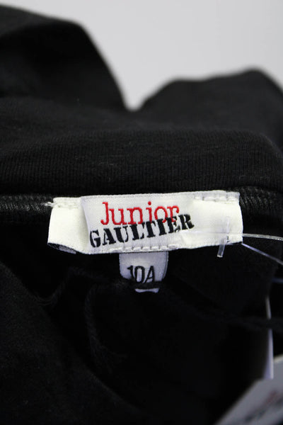 Junior Gaultier Womens Elastic Waist Tapered Leg Pants Black Size Small