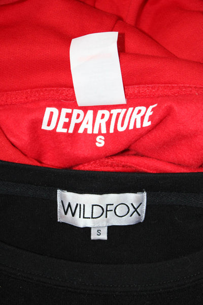 Wildfox Departure Womens Sweatshirts Hoodie Tops Black Size S Lot 2