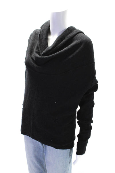 Vince Womens Solid Black Cowl Neck Long Sleeve Pullover Sweater Top Size S