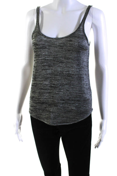 Rag & Bone Womens Scoop Neck Thin Knit Tank Top Gray Black Size Extra Small