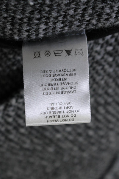 IRO Womens Gray Chunky Knit Full Zip Collar Long Sleeve Jacket Size 38