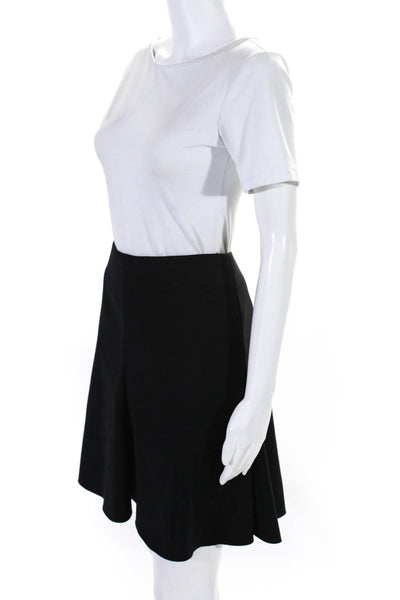 Akris Punto Womens Pleated A Line Mini Skirt Black Size 6