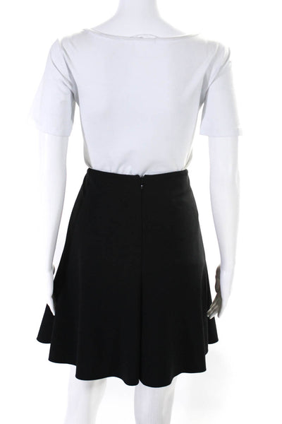 Akris Punto Womens Pleated A Line Mini Skirt Black Size 6