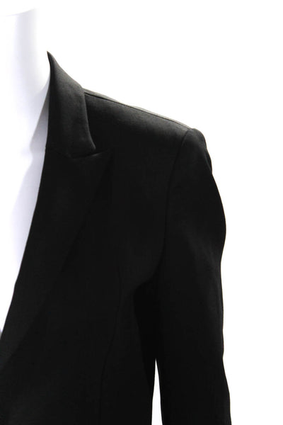 Gucci Womens Single Button Narrow Lapel Blazer Jacket Black Wool Size EUR 42