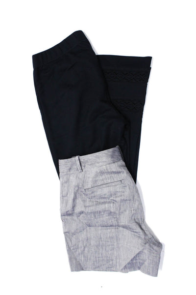 Theory Bailey 44 Womens Pants Gray Linen Blend Shorts Size 4 L lot 2