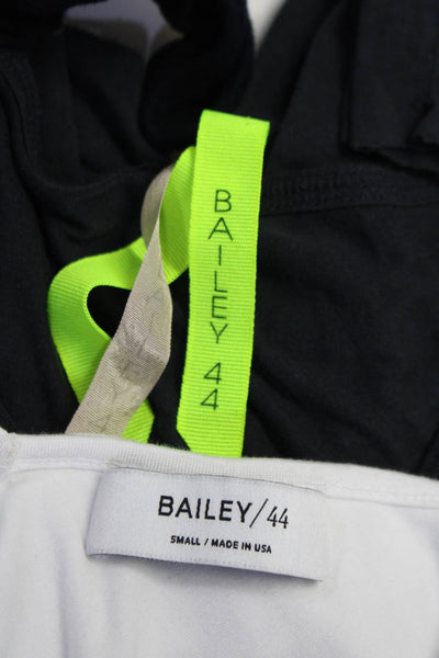 Bailey 44 Womens Ruffled Knit Shirts Navy Black White Size Small Large Lot 3