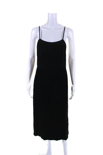 3.1 Phillip Lim Womens Black Silk Blend Scoop Neck Sleeveless Shift Dress Size 2