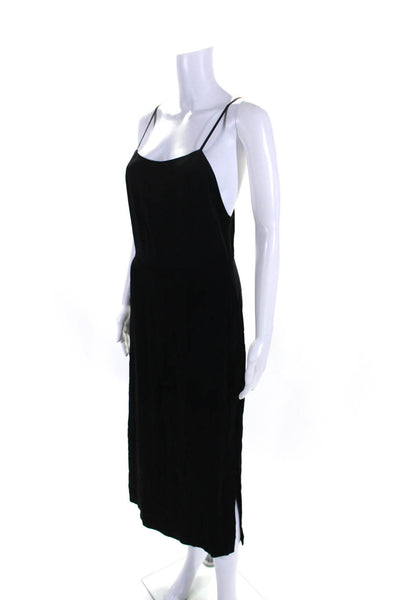 3.1 Phillip Lim Womens Black Silk Blend Scoop Neck Sleeveless Shift Dress Size 2