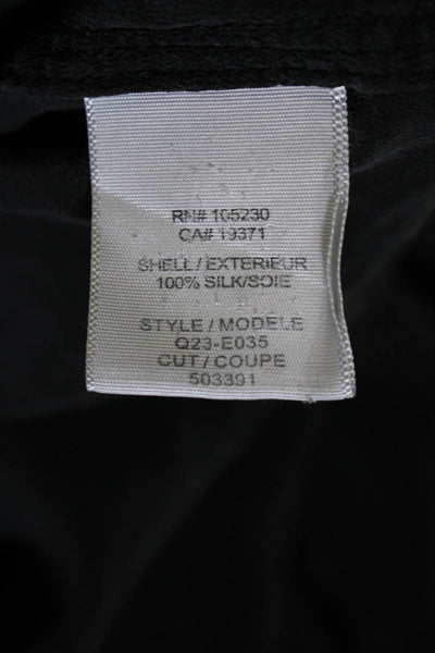 Equipment Femme Womens Charcoal Silk Button Down Long Sleeve Blouse Size L