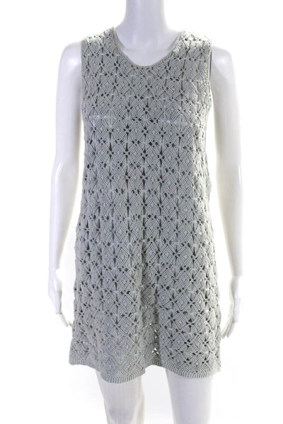 Lutz & Patmos Club Monaco Womens Cotton Macrame Tank Dress Gray Size L Lot 2