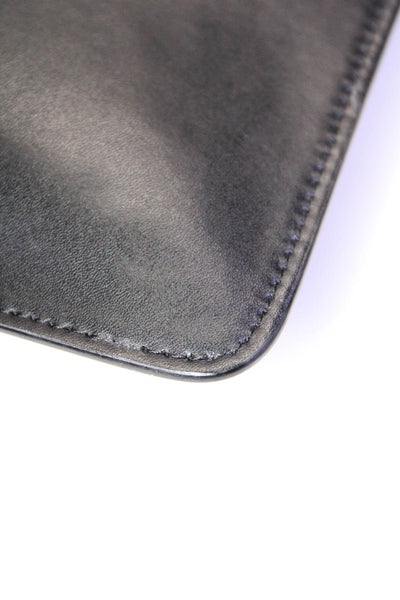 Givenchy Grained Leather Metallic Star Top Zip Medium Clutch Handbag Black