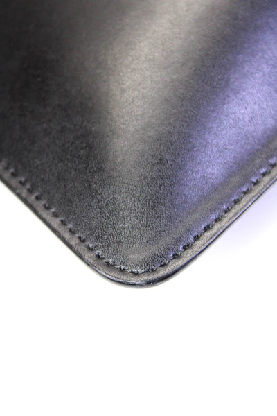 Givenchy Grained Leather Metallic Star Top Zip Medium Clutch Handbag Black