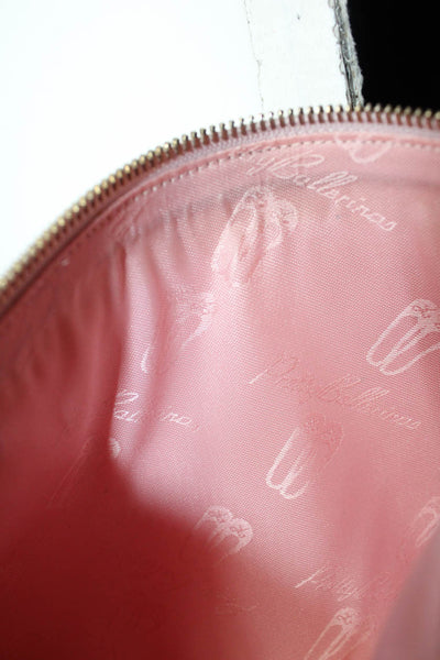 Pretty Ballerinas Womens Chain Single Strap Zip Close Handbag Pink Gold Small