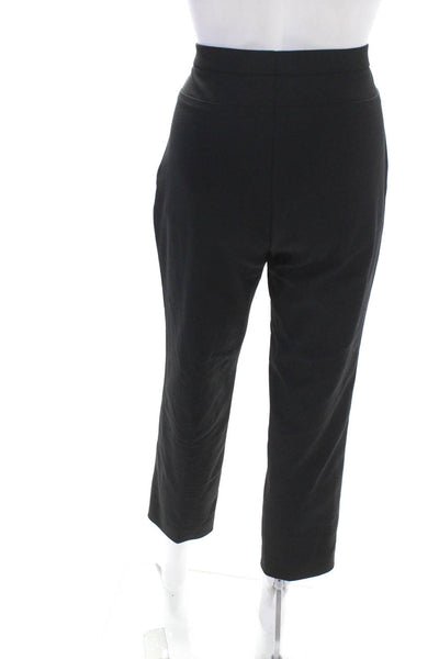 Akris Punto Womens Zip Up Side Seam High Rise Pants Trousers Black Size 12