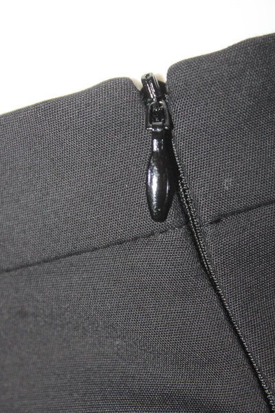 Akris Punto Womens Zip Up Side Seam High Rise Pants Trousers Black Size 12