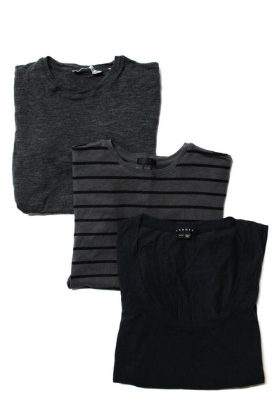 ATM Women's Round Neck Short Sleeves Basic T-Shirt Stripe Size XS Lot 3