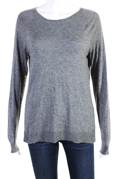Equipment Femme Women's Crewneck Long Sleeves Pullover Sweater Gray Size S