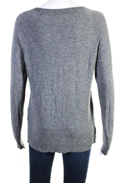 Equipment Femme Women's Crewneck Long Sleeves Pullover Sweater Gray Size S