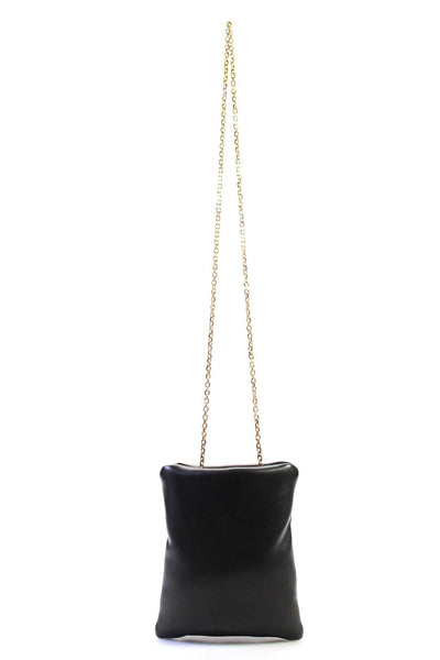 Stand Studio Women's Leather Chain Strap Crossbody Handbag Black Size S