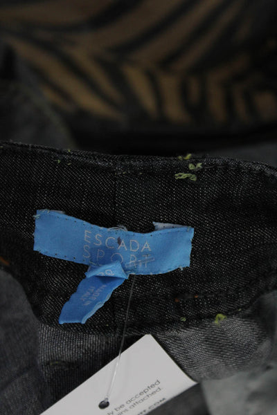 Escada Sport Womens Cotton Denim Stonewashed Straight Leg Jeans Blue Size 36