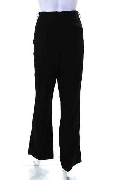 Salvatore Ferragamo Womens Wool Hook & Eye Straight Dress Pants Black Size EUR44