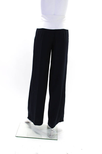 Joie Womens Zipper Fly High Rise Wide Leg Trouser Pants Navy White Size 00