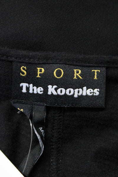 Sport The Kooples Women V-Neck Short Sleeve Pullover T-Shirt Top Black Size M