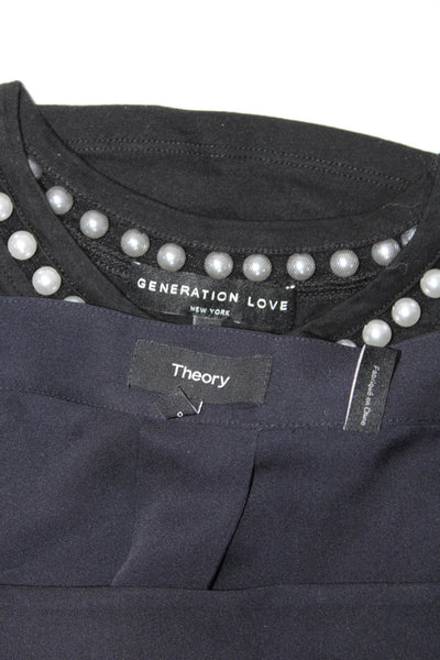 Generation Love Theory Womens Cotton Blend Blouse Top Black Size S Lot 2