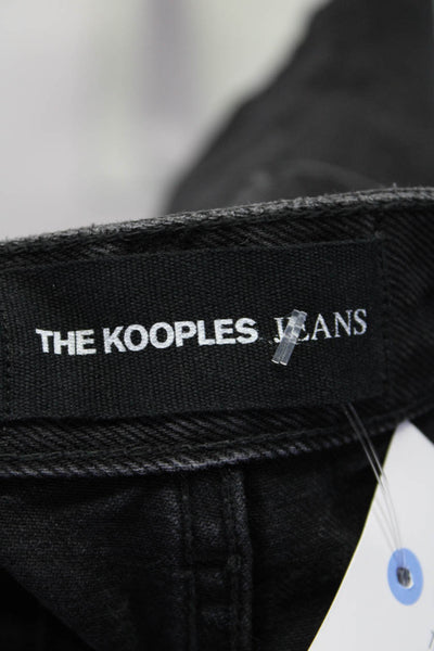 The Kooples Women's Button Closure Five Pockets Denim Short Black Size 2
