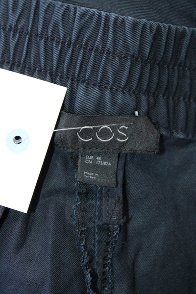 COS Womens Dark Navy High Rise Stretch Straight Leg Pants Size 48 EUR