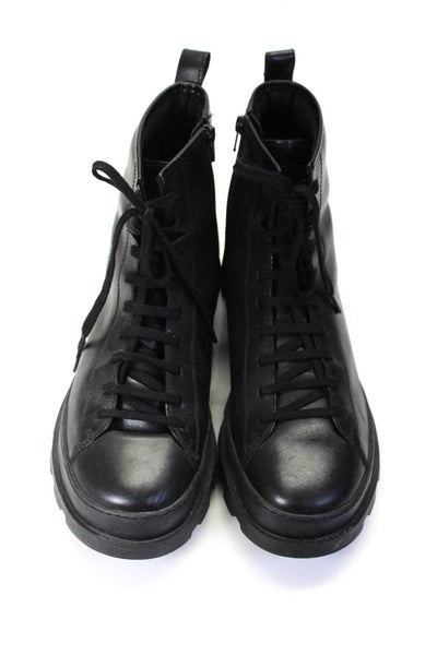 Camper Mens Black Leather Lace Up Combats Boots Shoes Size 15