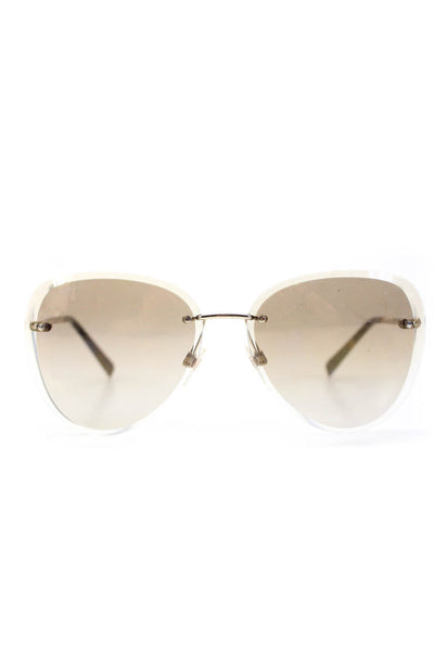 Chanel Womens Brown Tortoise c.395/6H 62mm 15mm 135mm Rimless Sunglasses