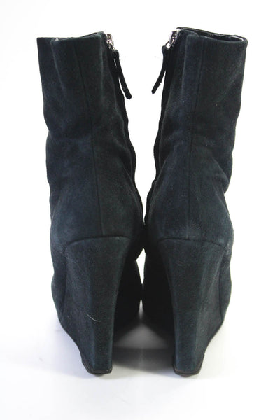 Giuseppe Zanotti Design Womens Wedge Heel Ankle Boots Black Suede Size 39 9