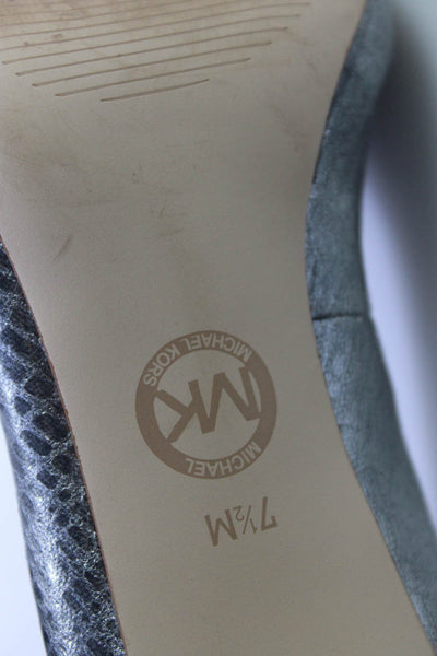 Michael Michael Kors Women's Round Toe Slip-On Stiletto Metallic Shoe Size 7.5
