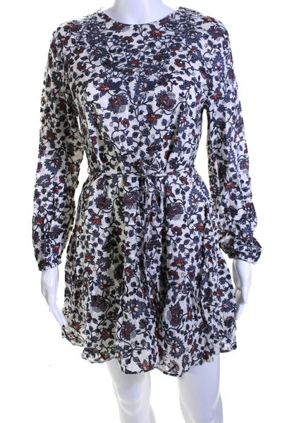 Zara Women's Round Neck Long Sleeves Tiered Floral Mini Dress Size M Lot 2