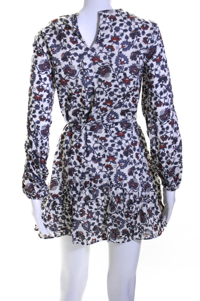 Zara Women's Round Neck Long Sleeves Tiered Floral Mini Dress Size M Lot 2