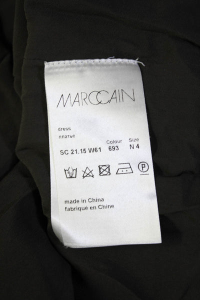 Marccain Women Spotted Print Long Sleeve Mini Drop Waist Dress Multicolor Size 4