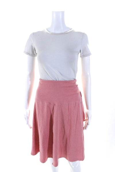 Sonia Rykiel Womens Pull On High Waist A Line Skirt Pink Cotton Size Large