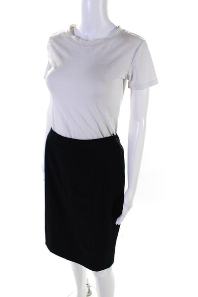 Lafayette 148 New York Women's Lined Slit Hem A-Line Mini Skirt Black Size 2