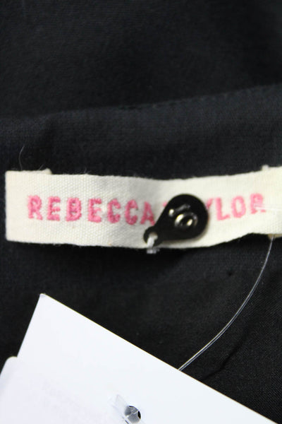 Rebecca Minkoff Womens Black Cotton V-Neck Sleeveless Peplum Dress Size 10